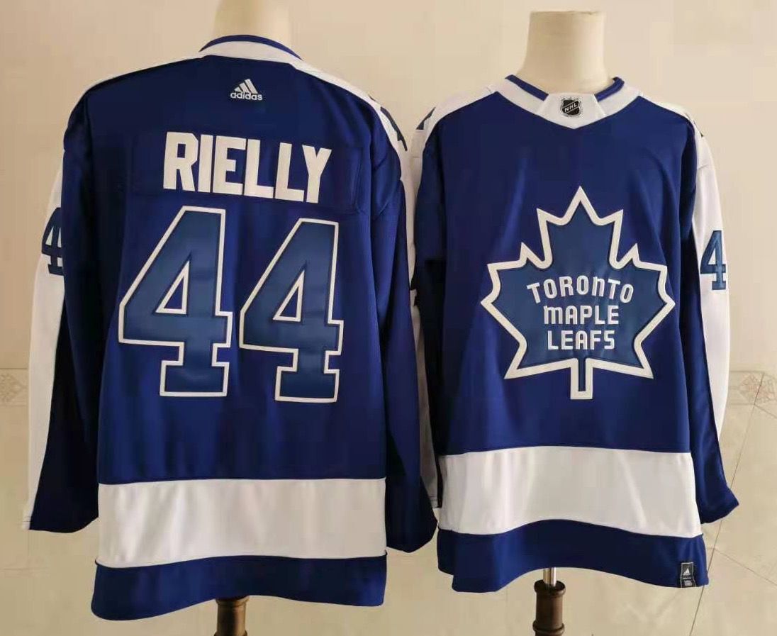 Cheap Men Toronto Maple Leafs 44 Rielly Blue Authentic Stitched 2021 Adidias NHL Jersey